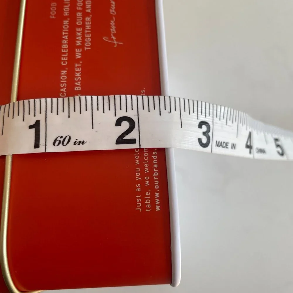 Empty Large Italian Cookie Candy Tin Rectangular Shape